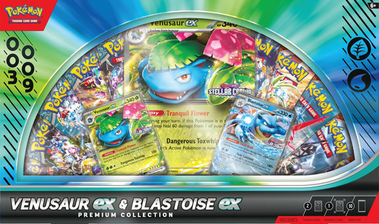 🌿💧 Un nouveau coffret Pokémon avec Florizarre-ex et Tortank-ex arrive !
