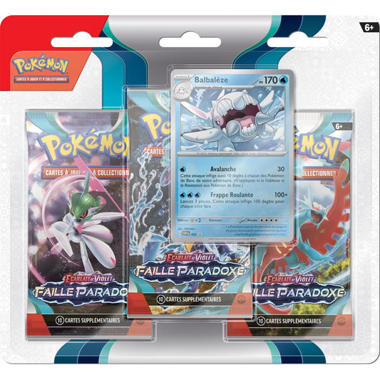 Pokémon – Tripack - 3 Boosters EV4 Faille Paradoxe : Balbalèze