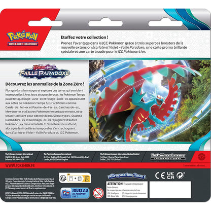 Pokémon – Tripack - 3 Boosters EV4 Faille Paradoxe : Cryodo