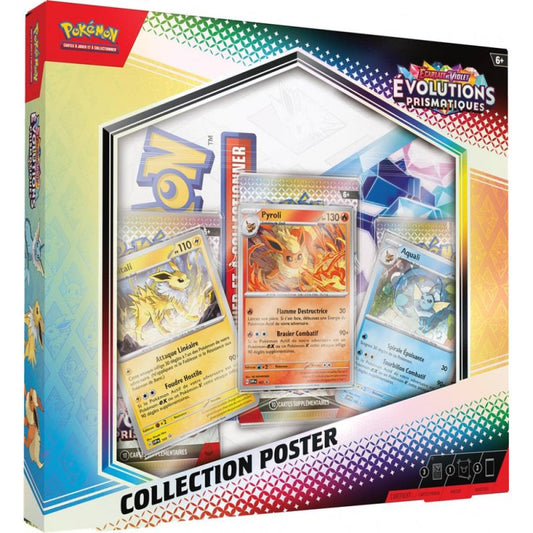 Pokemon - Coffret Collection Poster - EV8.5 Écarlate et Violet – Évolutions Prismatiques : Collection Poster 3 boosters - Shiny TCG