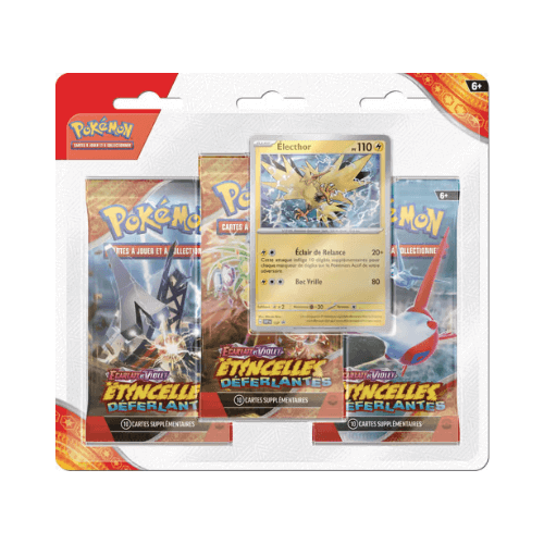 Pokémon - Tripack - EV08 Etincelles déferlantes - Electhor - Shiny TCG